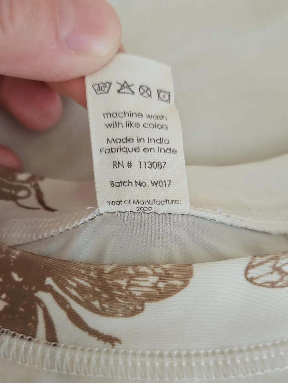 Kate Quinn Baby Bumble Bee Swim Tech Tee Shirt Size 18-24 Months Cream Gold